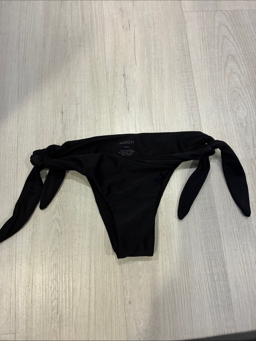 Mikoh Black Tie-Side Swim Bottoms